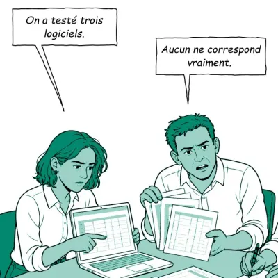On a testé trois logiciels. Aucun ne nous correspond vraiment.